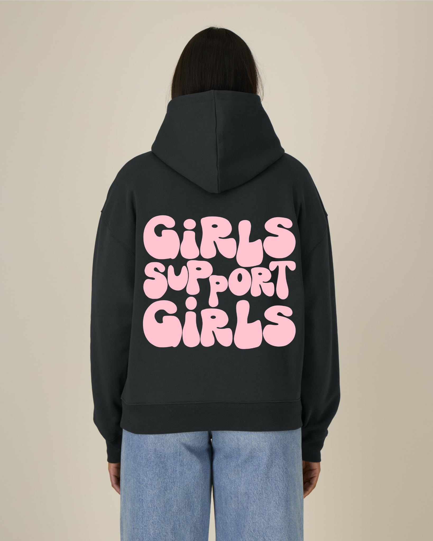 Girls support girls Hoodie - Schwarz
