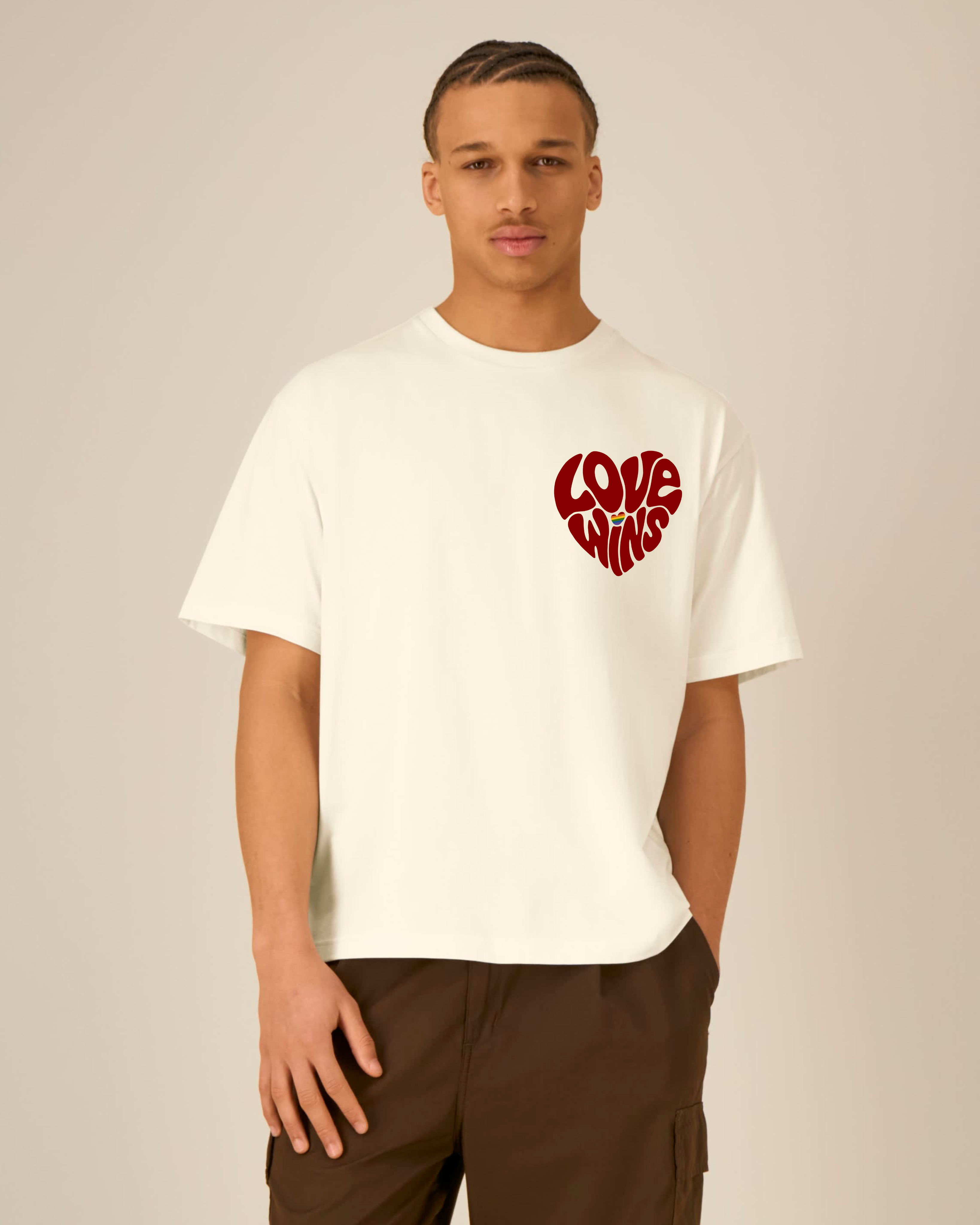 Love wins - T-Shirt Creme - Pride 