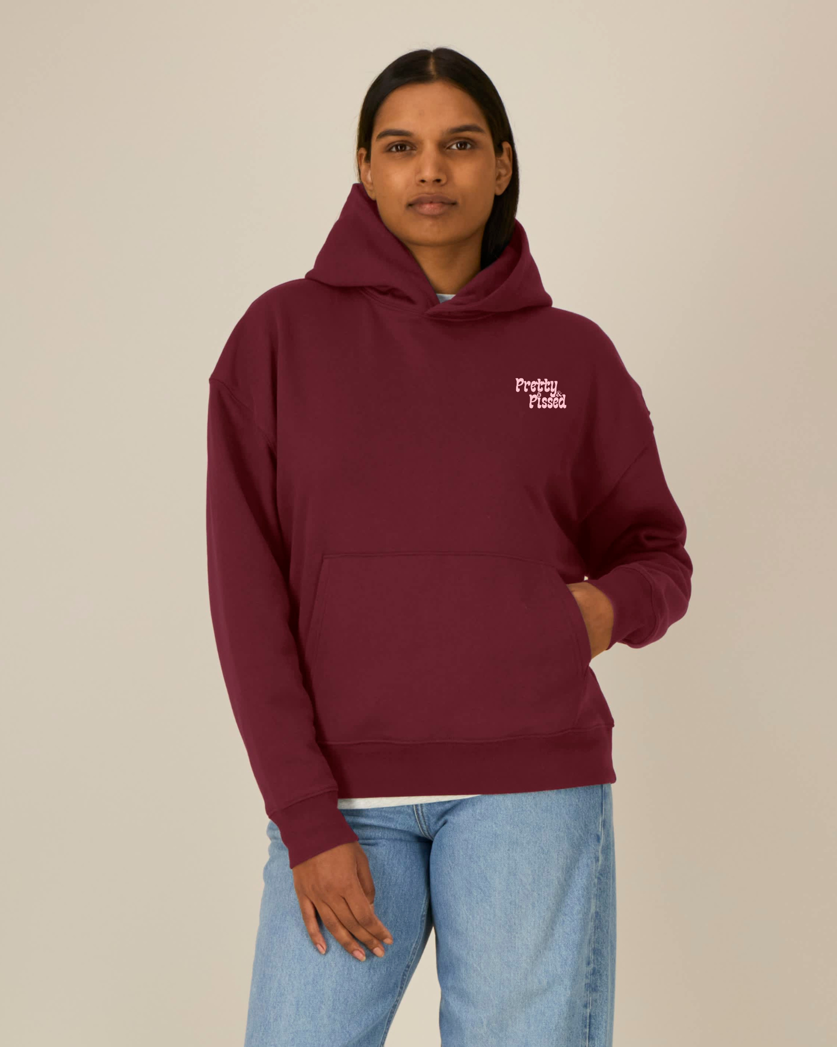 Girls support girls Hoodie - Bordeaux