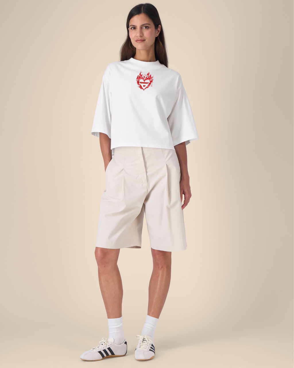 Feminist AF - T-Shirt - Weiß