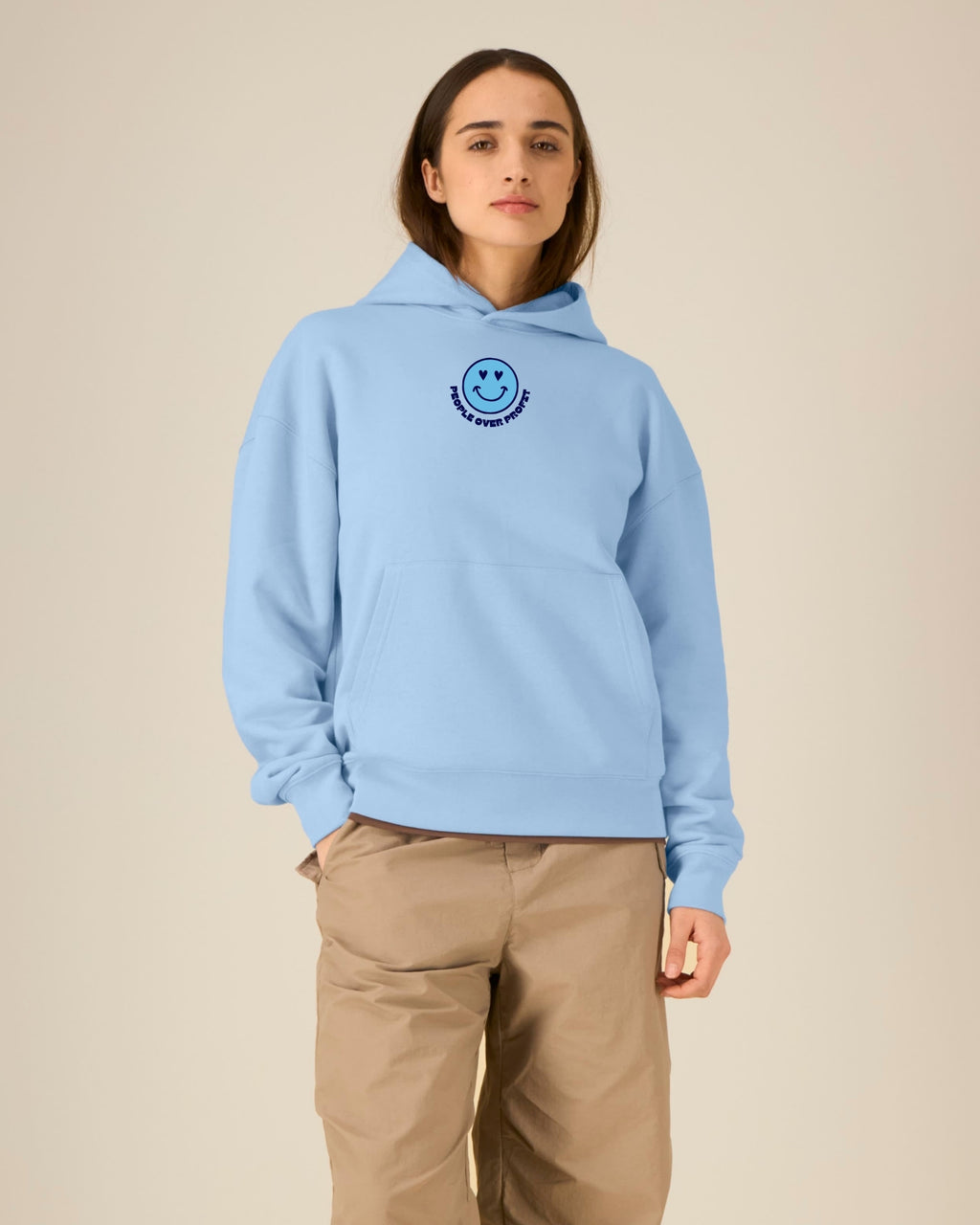 Hoodie Eisblau