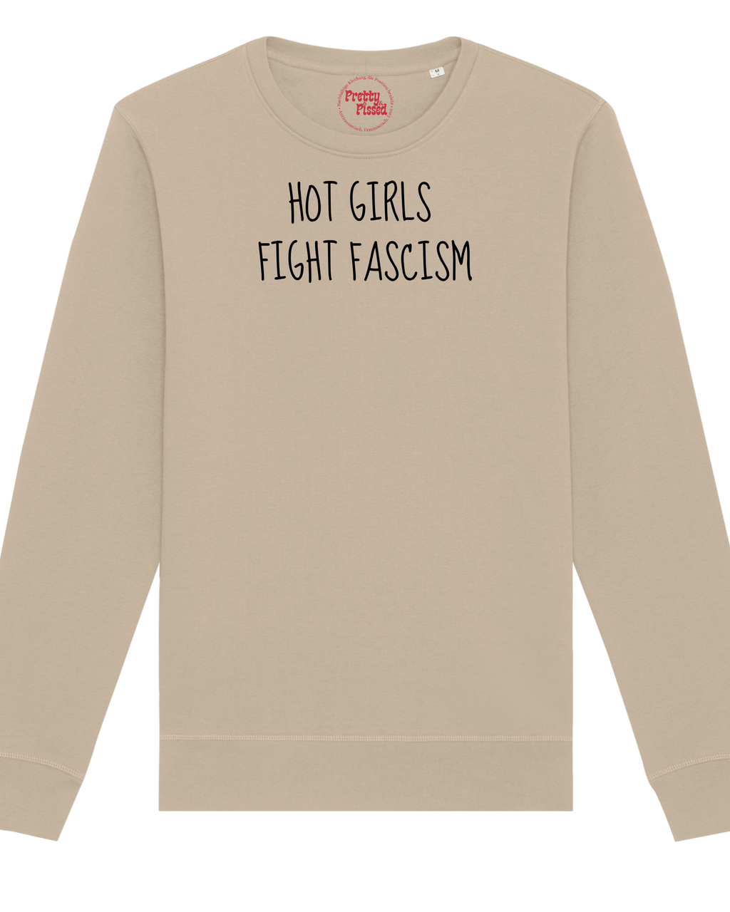 Hot girls fight fascism - Sweatshirt - Sand